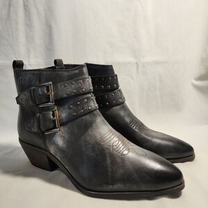 Studded Black Ankle Boots